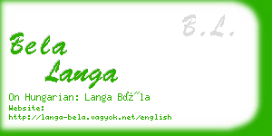 bela langa business card
